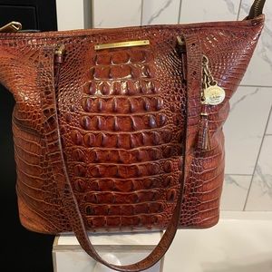 Brahmin Medium Asher in Pecan Melbourne leather tote
